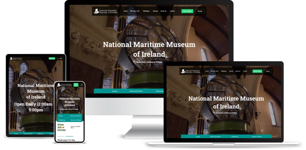 Website design Responsive/ National Maritime Museum of Irelanda