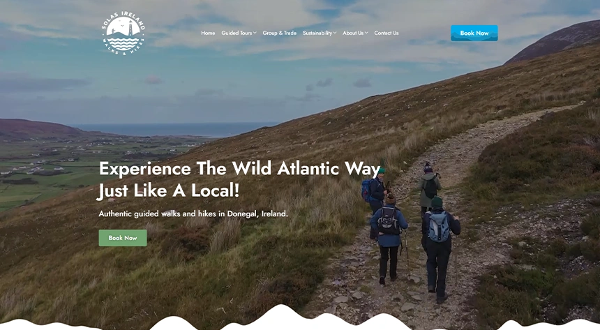 Website design banner/Solas Ireland